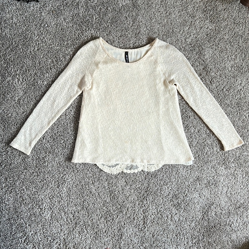 Design Lab Embroidered Knit Top